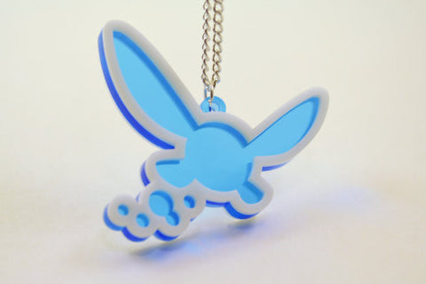 Legend of Zelda Navi Necklace - Laser Cut Acrylic Gaming Gear