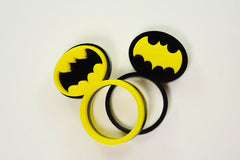 Pair of Batman Friendship Rings - Laser Cut Acrylic - Bat Signal