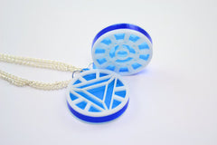 Iron Man Arc Reactor Necklace - Mark 1- Glow in the Dark Laser Cut Acrylic