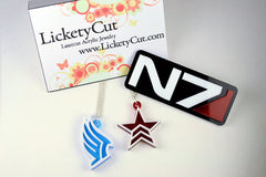 Mass Effect Paragon Renegade Stud Earrings - Laser Cut Acrylic