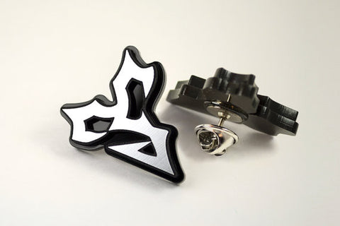 Final Fantasy Tidus Jecht Pendant Tie Tack - Pin Badge - Bag Pin - Laser Engraved Silver on Black