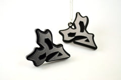 Final Fantasy Tidus Pendant Necklace - Laser Cut Acrylic - Laser Engraved Silver on Black