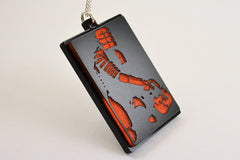 Dead Space Isaac Clarke with Plasma Cutter Pendant Necklace - Laser Cut Acrylic - Video Game Pendant