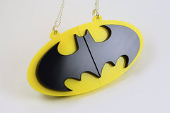 Batman Friendship Necklaces - Laser Cut Acrylic - Snap Together Best Friend Necklace Pair